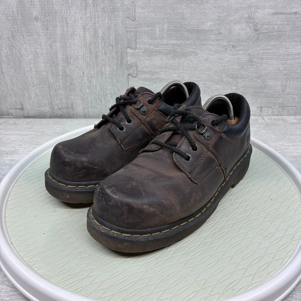 Dr. Martens 8833 Steel Toe Shoes Mens 9 Brown Leather Work Industrial Chunky